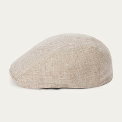 Herringbone Linen Ivy Cap Beige Herringbone | Stetson Hats