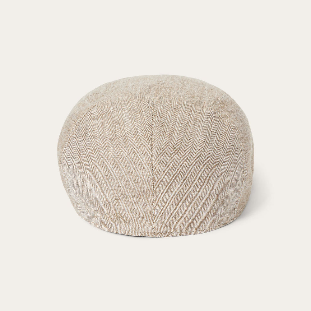 Herringbone Linen Ivy Cap Beige Herringbone | Stetson Hats