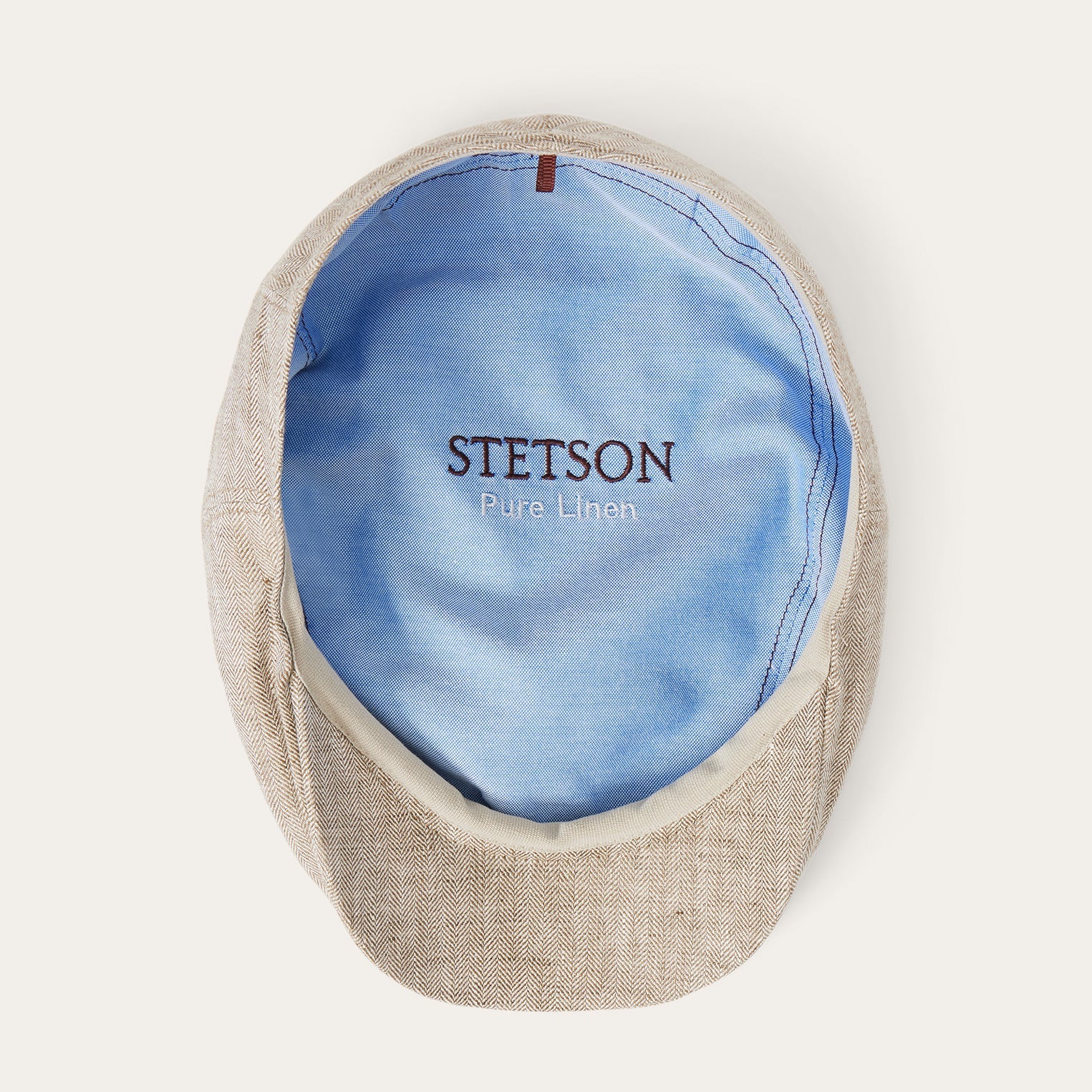 Herringbone Linen Ivy Cap Beige Herringbone | Stetson Hats