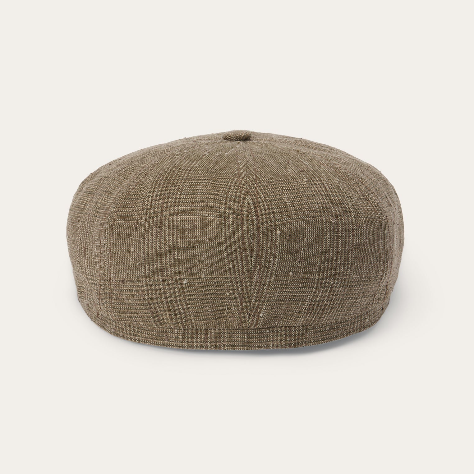 Glen Check Linen/Silk Hatteras Cap Olive Check | Stetson Hats