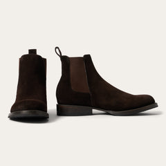 Suede Beat Chelsea Boot Dark Brown | Stetson