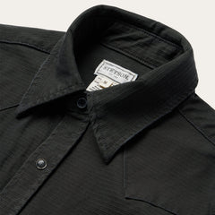 Charcoal Corded Denim Shirt Grey | Stetson Men