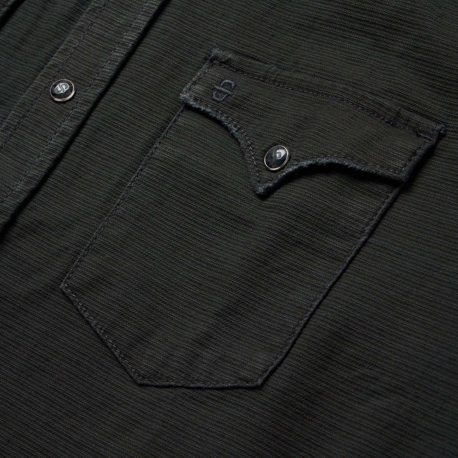 Charcoal Corded Denim Shirt Grey | Stetson Men