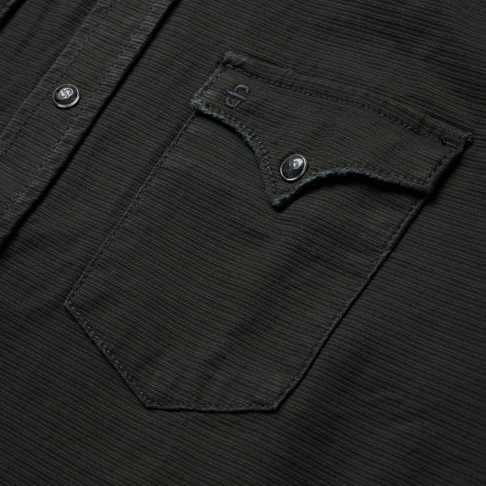 Charcoal Corded Denim Shirt Grey | Stetson Men