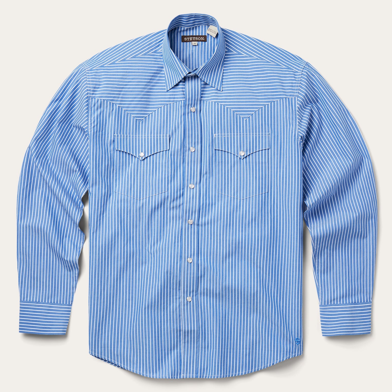 Blue Western Stripe Shirt Blue | Stetson Men