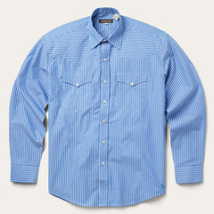 Blue Western Stripe Shirt Blue | Stetson Men