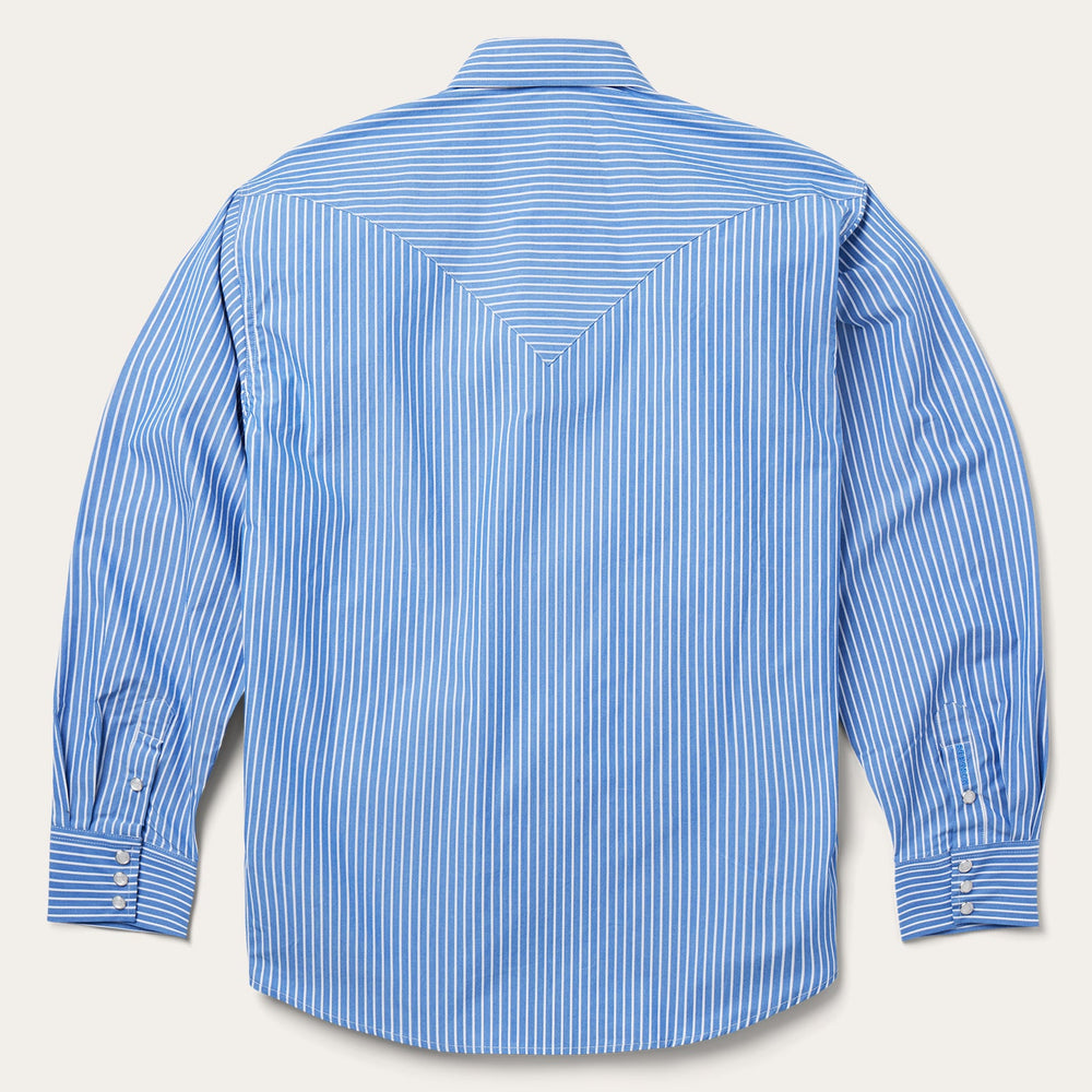 Blue Western Stripe Shirt Blue | Stetson Men