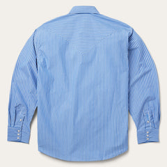 Blue Western Stripe Shirt Blue | Stetson Men
