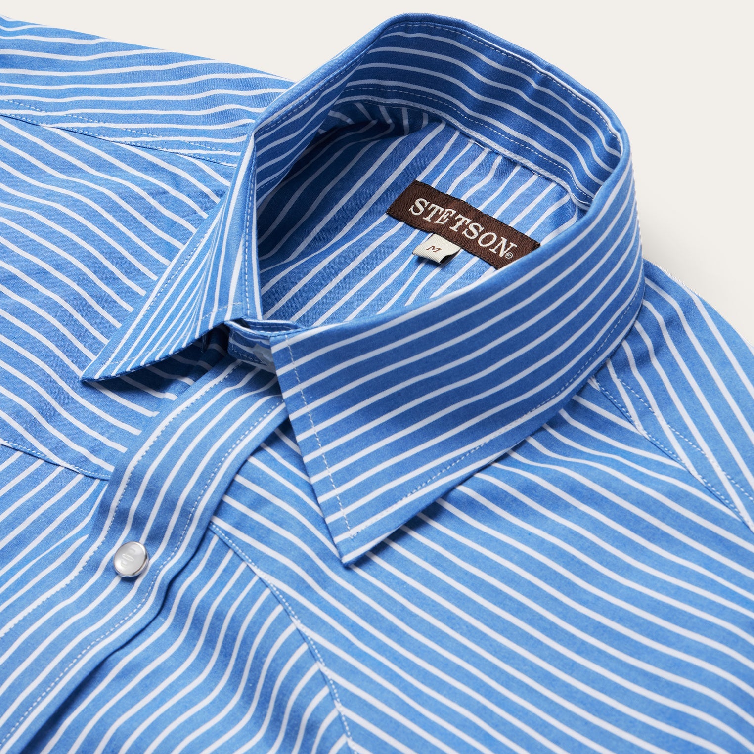 Blue Western Stripe Shirt Blue | Stetson Men