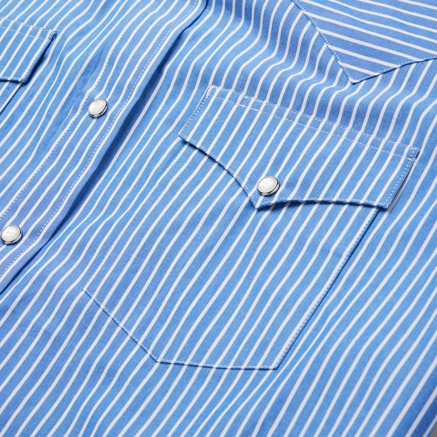 Blue Western Stripe Shirt Blue | Stetson Men
