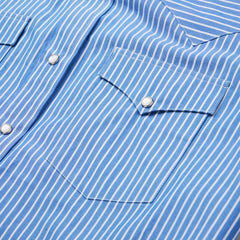 Blue Western Stripe Shirt Blue | Stetson Men