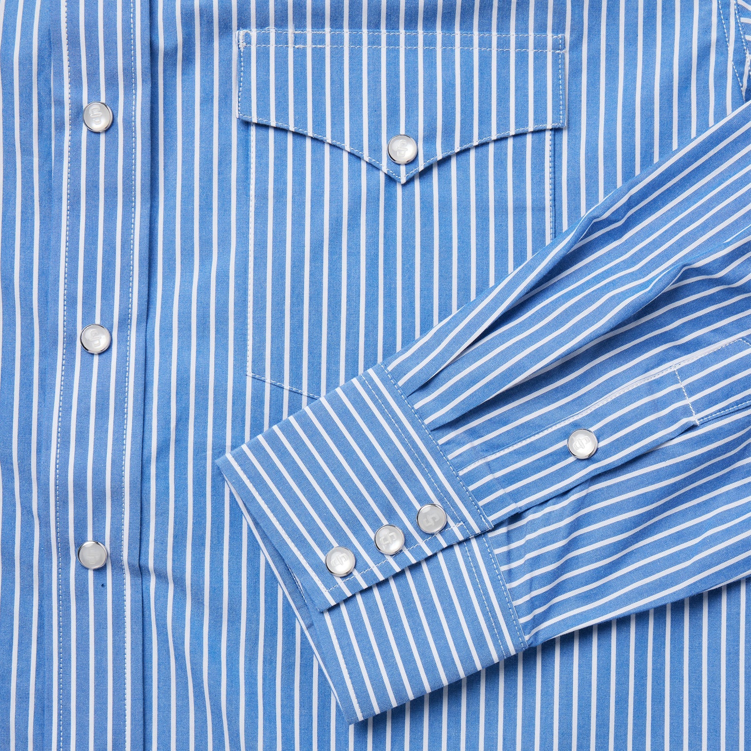 Blue Western Stripe Shirt Blue | Stetson Men