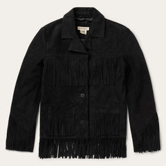 Fringe Suede Jacket Black | Stetson Women