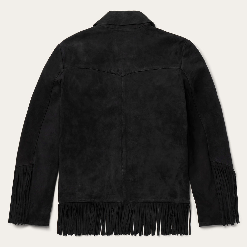 Fringe Suede Jacket Black | Stetson Women