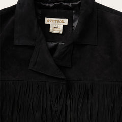 Fringe Suede Jacket Black | Stetson Women