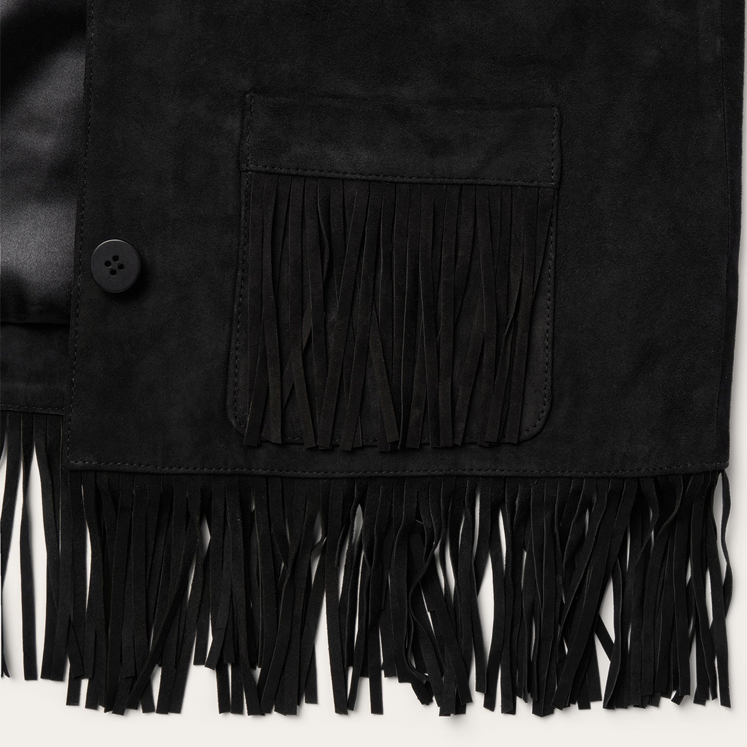 Fringe Suede Jacket Black | Stetson Women