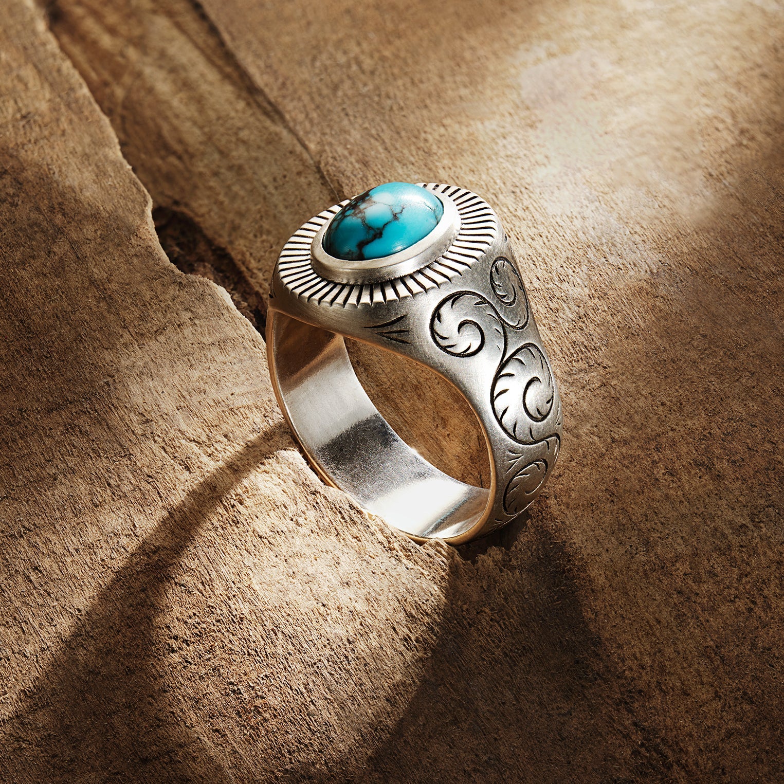 Filigree Ring with Turquoise  | Stetson
