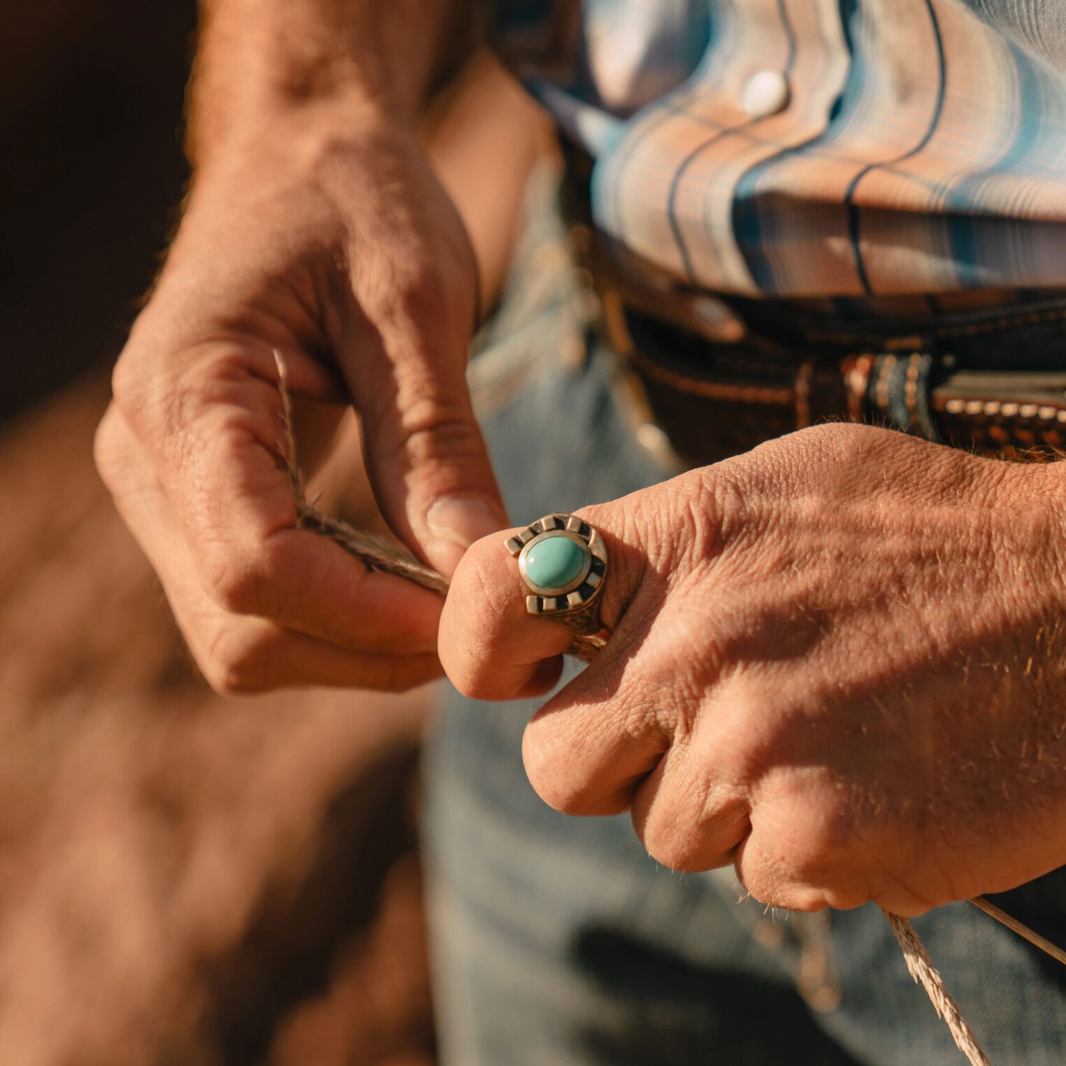 Horseshoe Ring with Turquoise  | Stetson