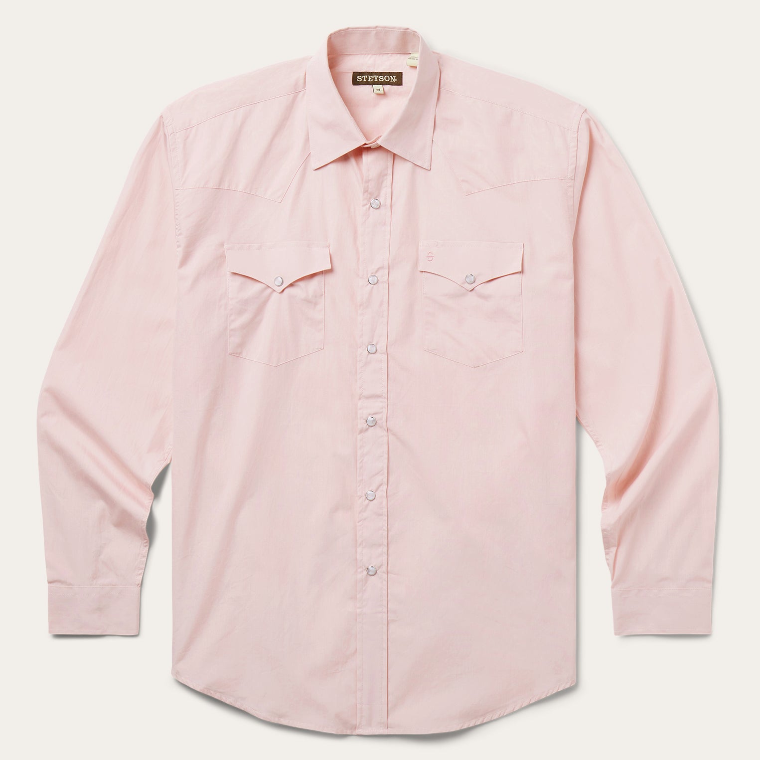 Pink End-On-End Western Shirt Pink | Stetson Men