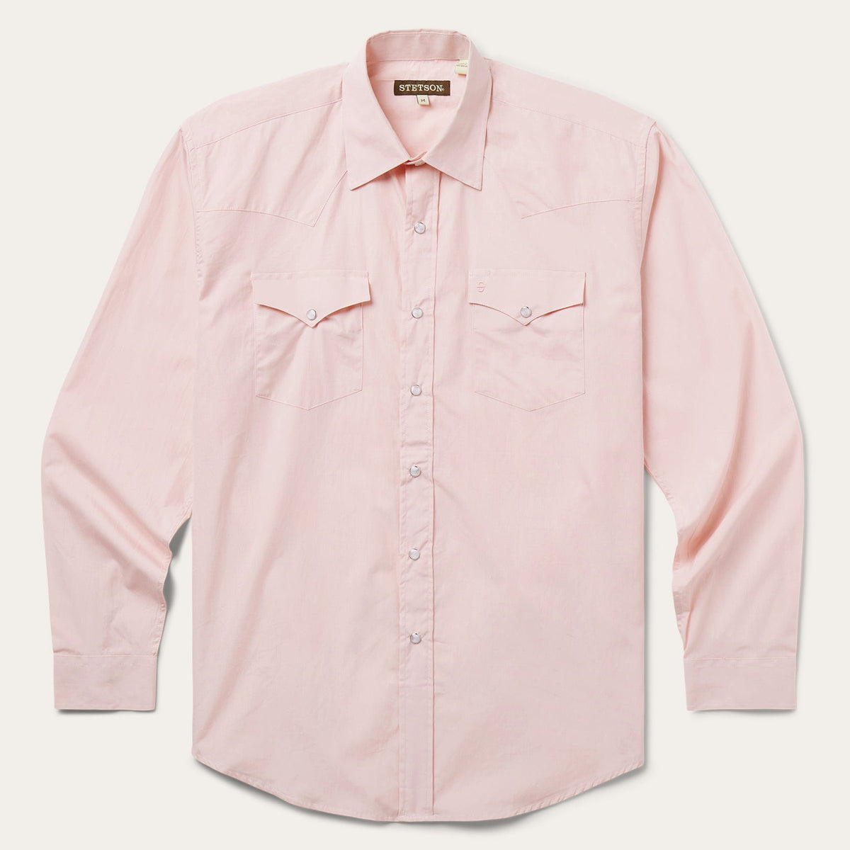 Pink End-On-End Western Shirt Pink | Stetson Men
