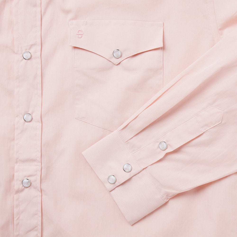 Pink End-On-End Western Shirt Pink | Stetson Men