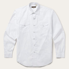 White Pinpoint Oxford Western Shirt White | Stetson Men