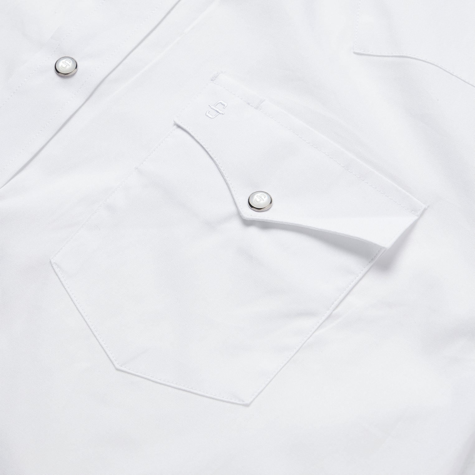 White Pinpoint Oxford Western Shirt White | Stetson Men