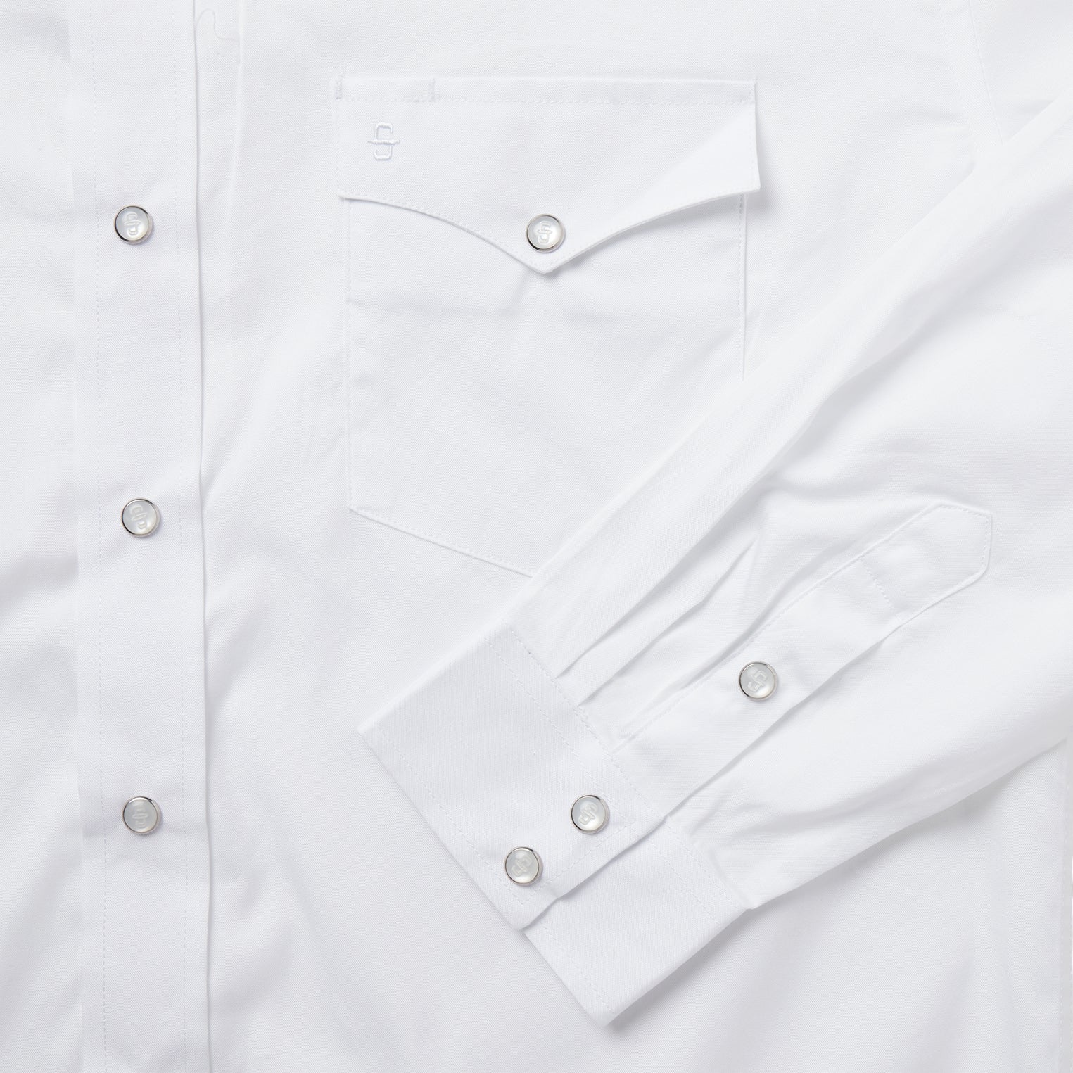 White Pinpoint Oxford Western Shirt White | Stetson Men