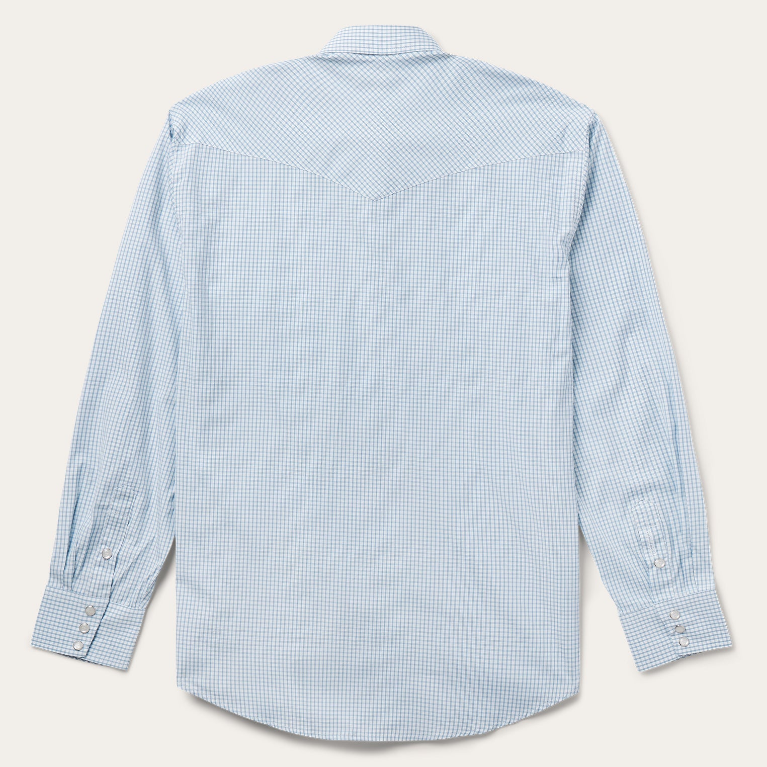 Two Stripe Check Western Shirt Blue | Stetson Men