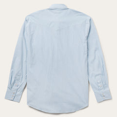 Two Stripe Check Western Shirt Blue | Stetson Men