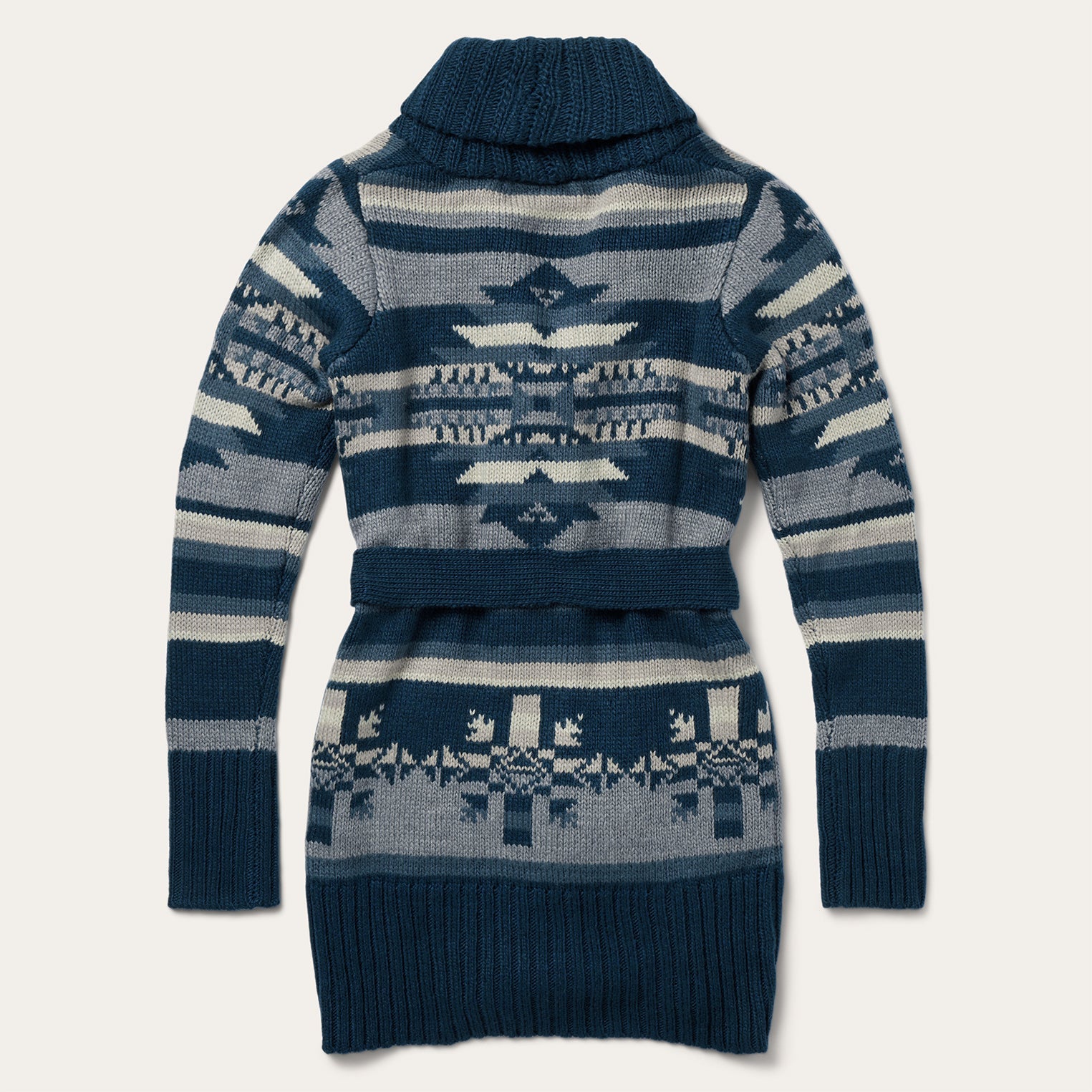 Indigo Aztec Belted Cardigan Blue | Stetson Women