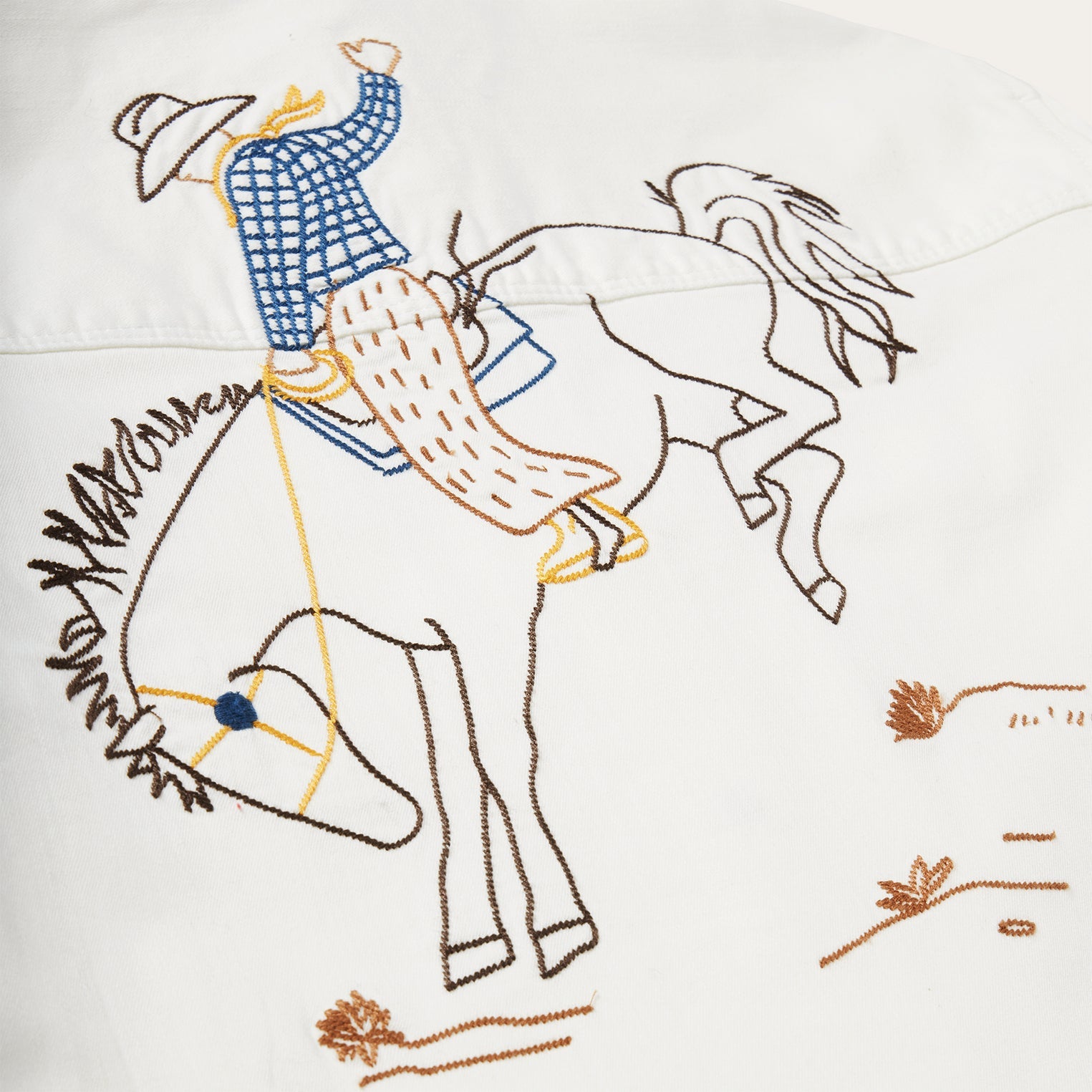 Western Embroidered Denim Shirt White | Stetson Women
