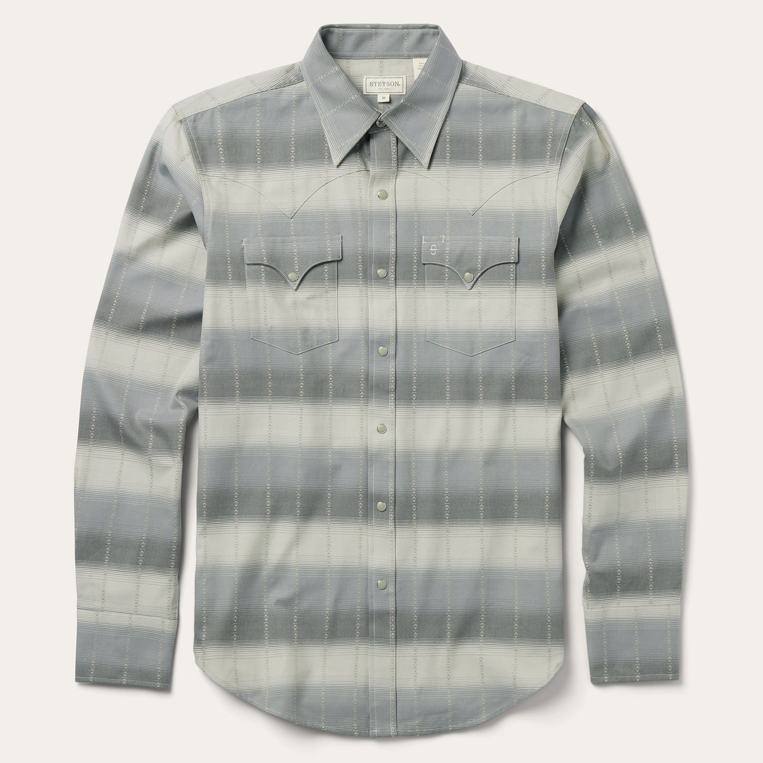 Serape Dobby Twill Western Shirt Brown | Stetson Men