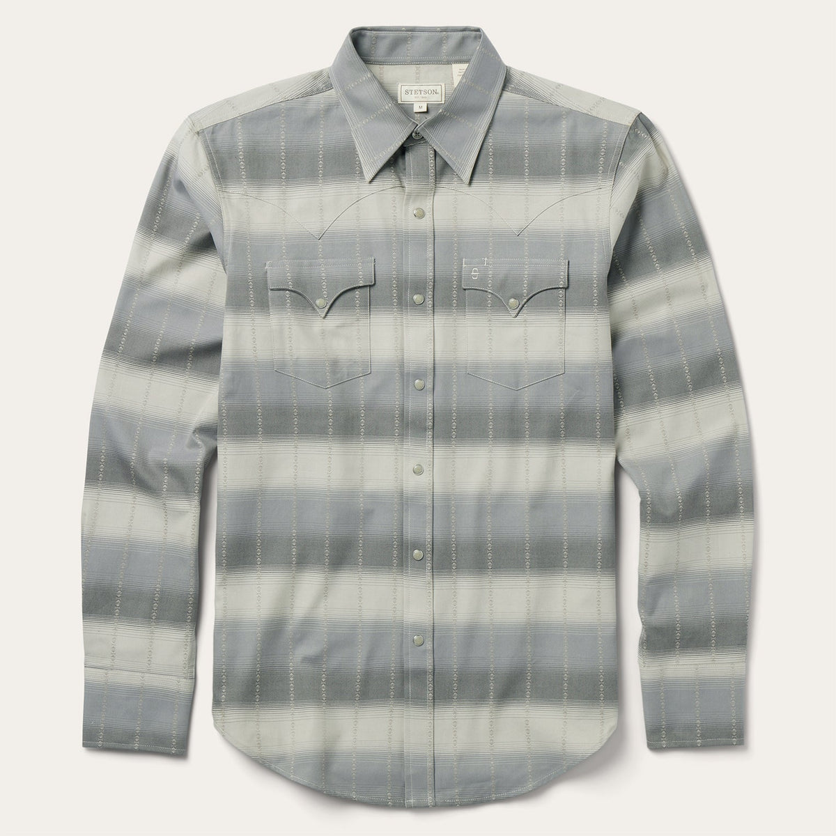 Serape Dobby Twill Western Shirt Brown | Stetson Men