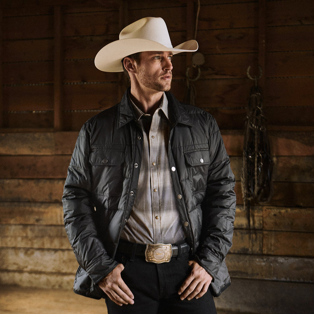 Serape Dobby Twill Western Shirt Brown | Stetson Men
