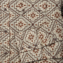 Brown Aztec Poplin Western Shirt Brown | Stetson Men