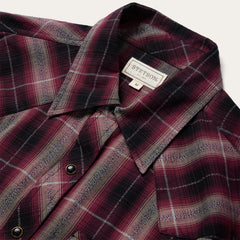 Red Marl Plaid Western Shirt Red | Stetson Men
