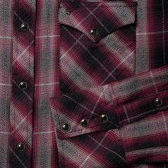 Red Marl Plaid Western Shirt Red | Stetson Men