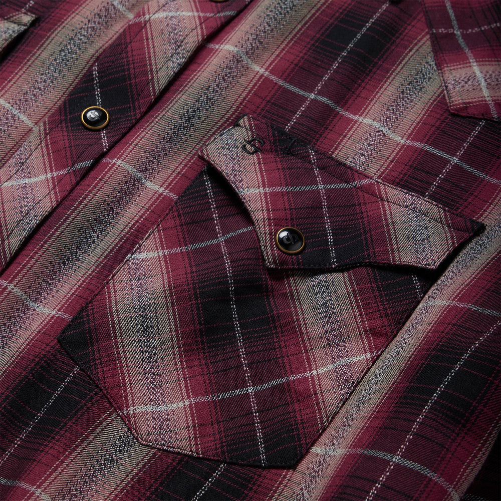 Red Marl Plaid Western Shirt Red | Stetson Men