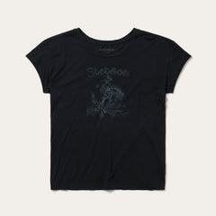 Bucking Cowboy Graphic Tee Black | Stetson Women