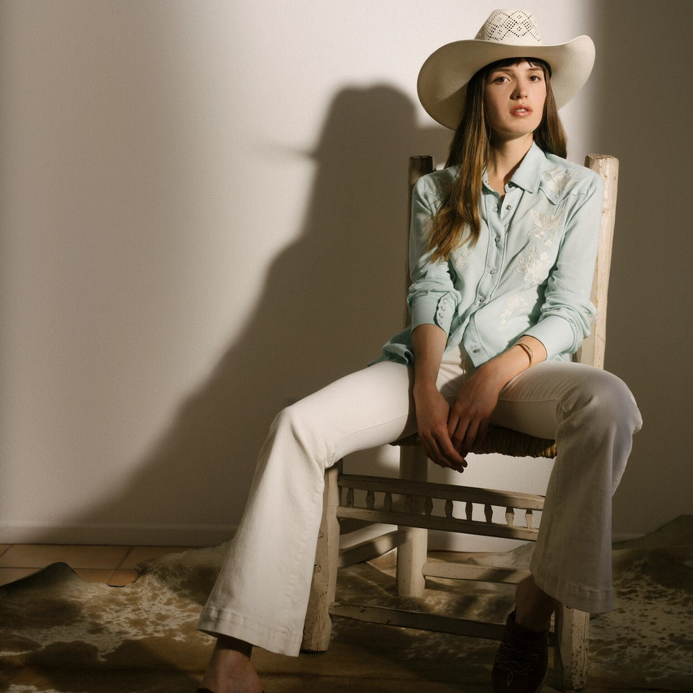 921 High Rise Flare Fit Jean White | Stetson Women