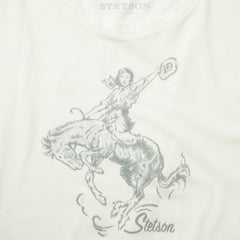Bucking Cowgirl Graphic Tee White | Stetson Women