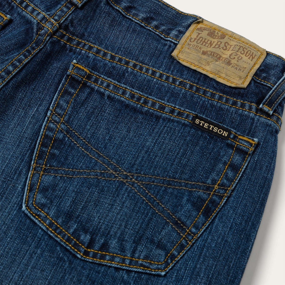1520 Fit Standard Straight Leg Jean Blue | Stetson Men