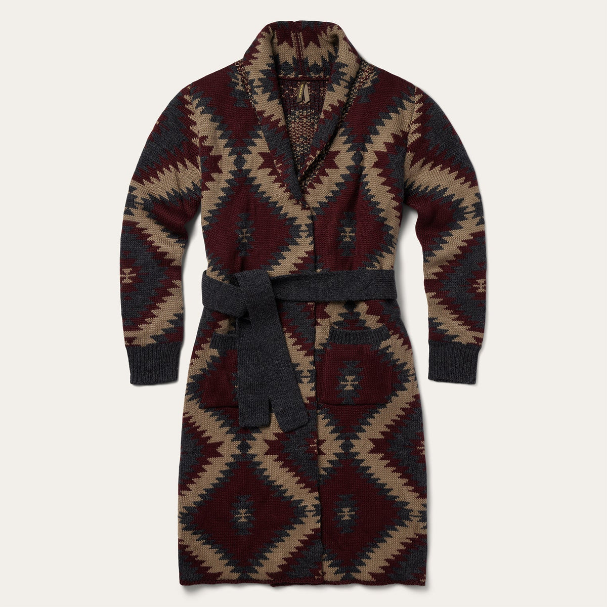 Aztec Duster Sweater Wine | Stetson Women