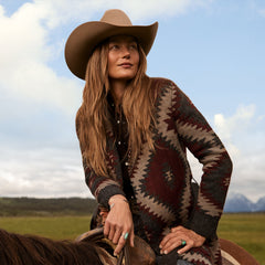 Aztec Duster Sweater Wine | Stetson Women