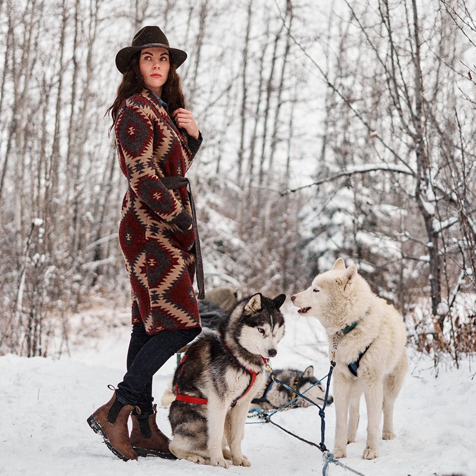 Aztec Duster Sweater Wine | Stetson Women