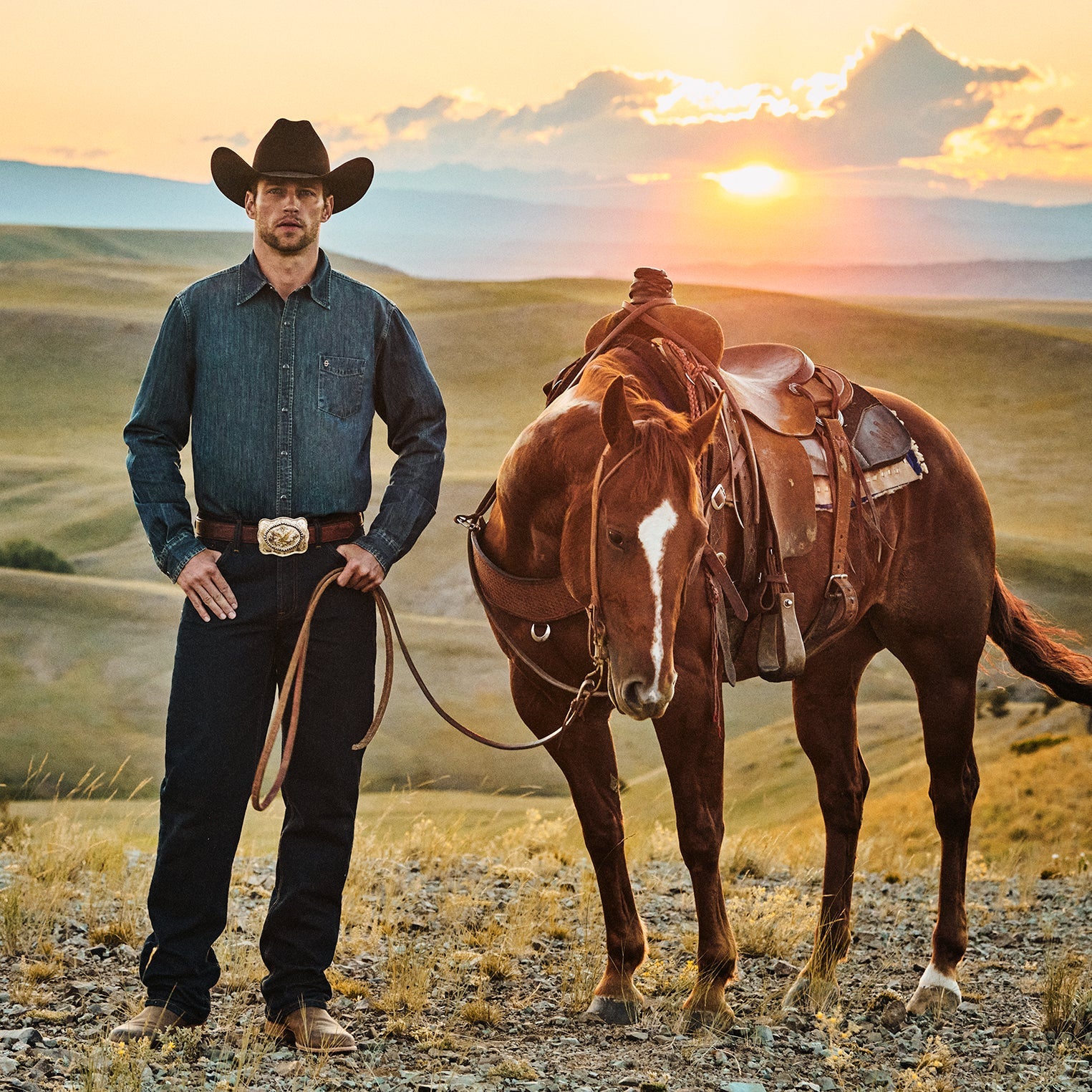 1520 Fit Standard Straight Leg Jean Blue | Stetson Men
