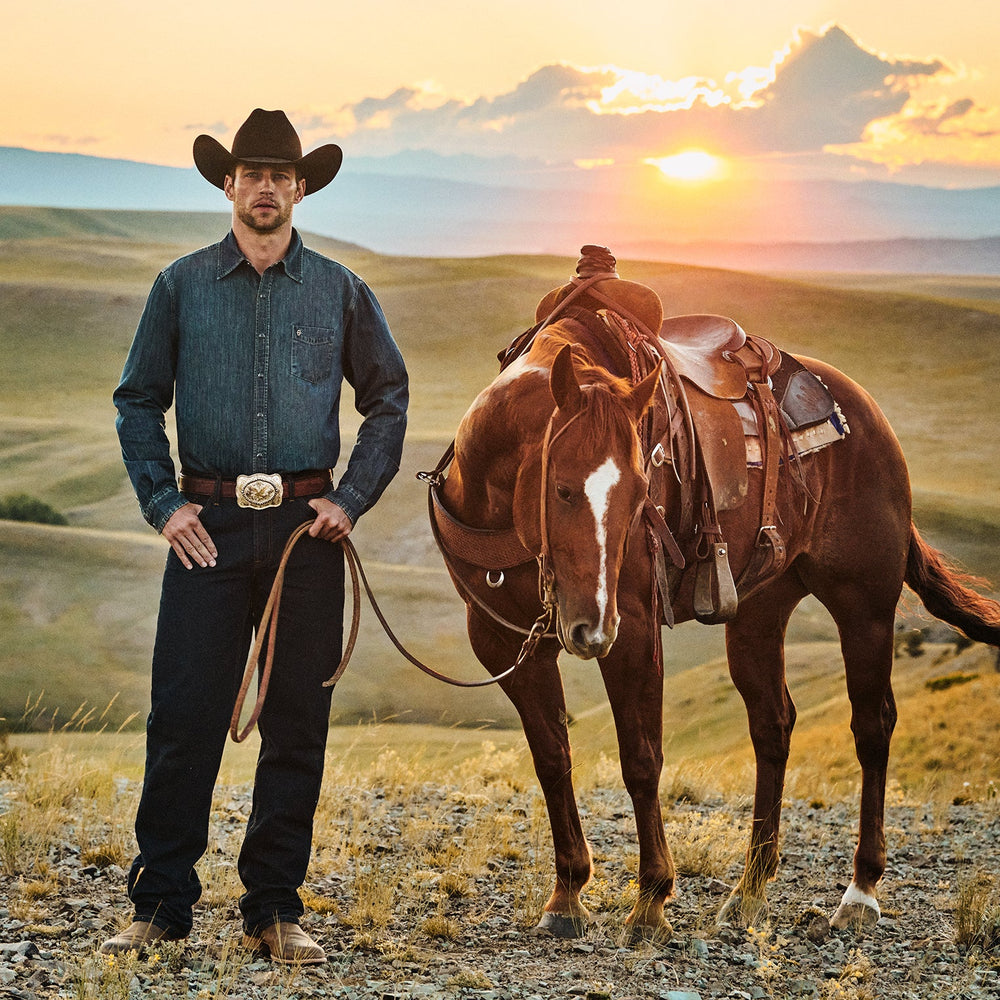 1520 Fit Standard Straight Leg Jean Blue | Stetson Men