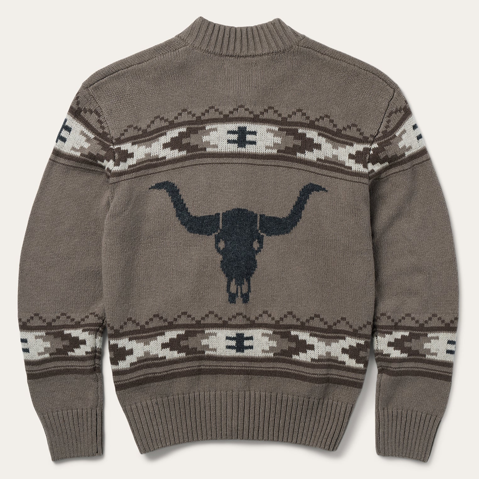 Longhorn Cardigan Brown | Stetson Men