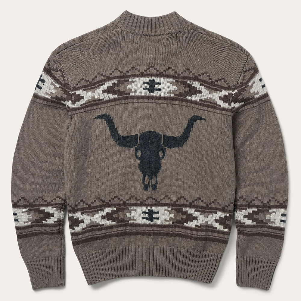 Longhorn Cardigan Brown | Stetson Men